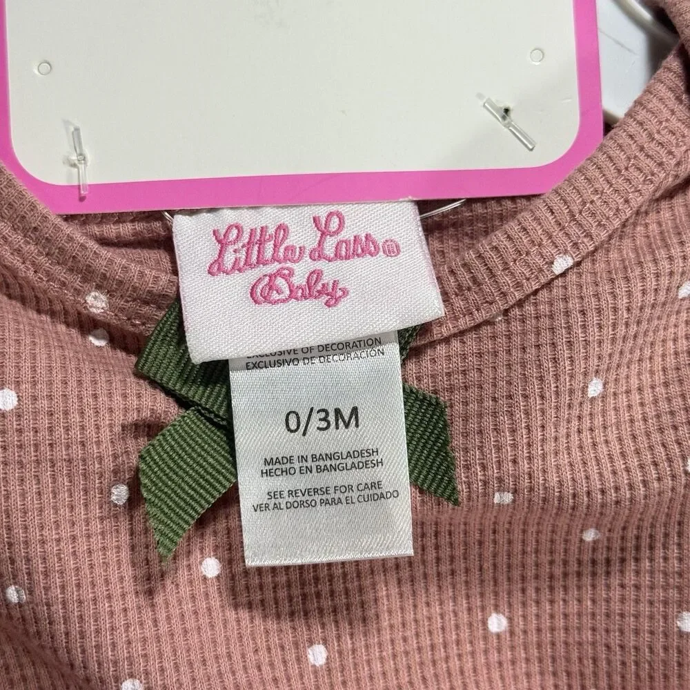 NWT Little Lass BabyGirls Size 0-3m Floral Outfit 3 Piece Set With Accessory - Picture 6 of 6